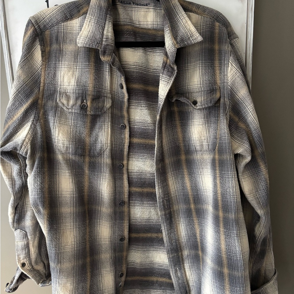 100% Cotton Tailor Vintage Connecticut Originals Classic Plaid Flannel Shirt XL